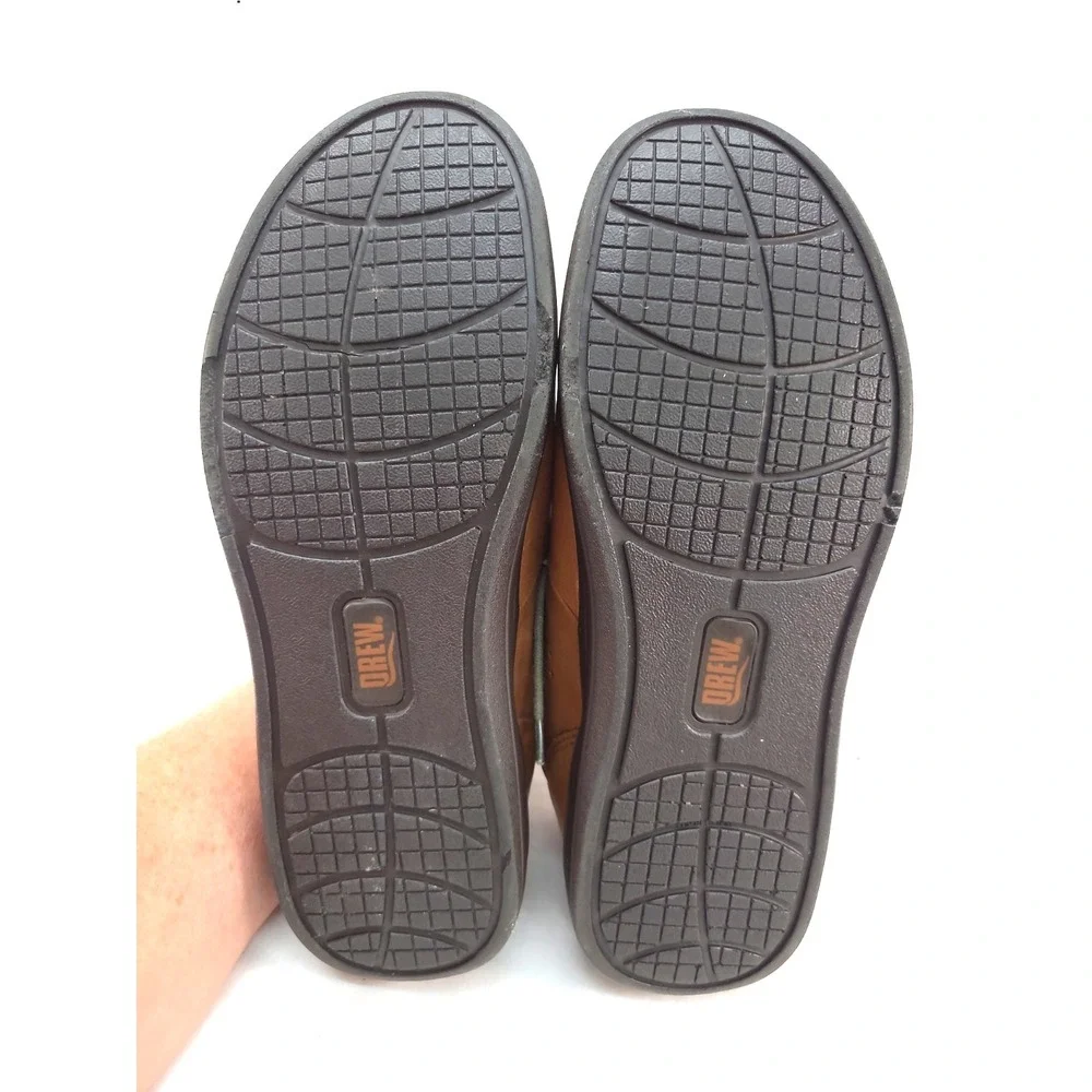 Drew Tulip Womens Leather Casual Diabetic Orthopedic Shoes Size 9.5 W Brown